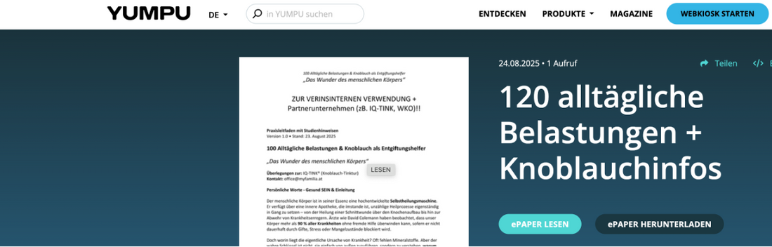 120 Alltägliche Belastungen und wie Knoblauch helfen kann