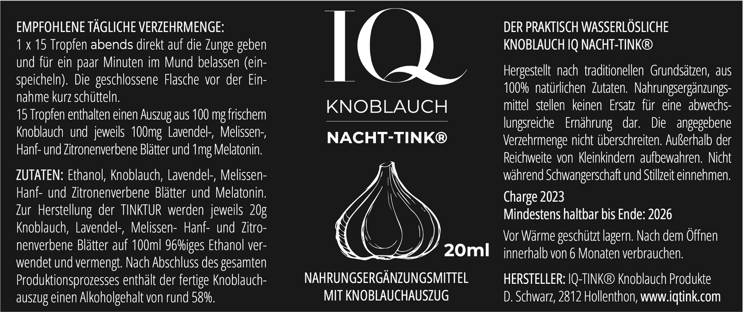 Die Nummer 1 in der Hausapotheke IQ TAG & NACHT-TINK® 2x 20ml KOMBI