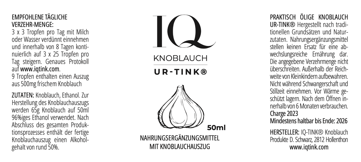 IQ-TINK.com - Der erstmals praktisch wasserlösliche Knoblauch Auszug mit einzigartiger Wirkung!