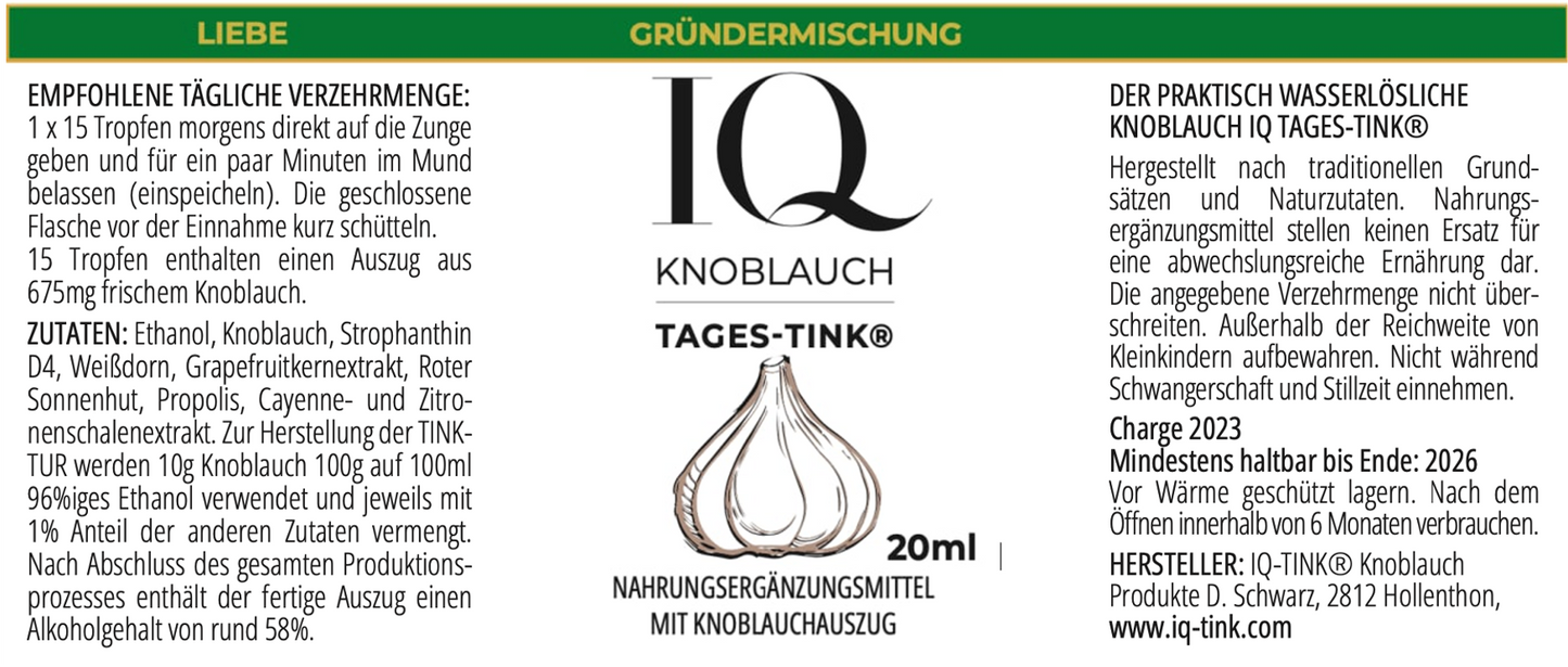 IQ-TINK.com - Der erstmals praktisch wasserlösliche Knoblauch Auszug mit einzigartiger Wirkung!