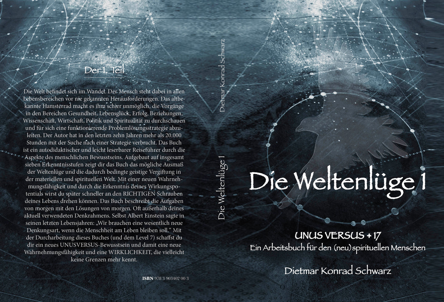 Main work "Die Weltenlüge 1" in the reading evening edition