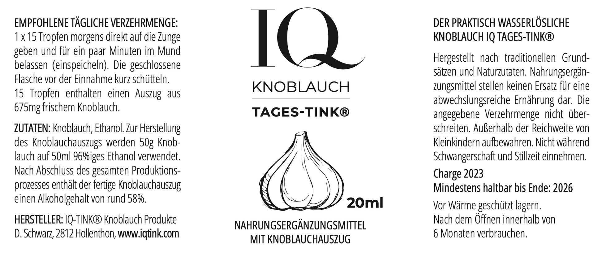  IQ-TINK.com - Der erstmals praktisch wasserlösliche Knoblauch Auszug mit einzigartiger Wirkung!
