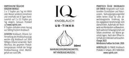  IQ-TINK.com - Der erstmals praktisch wasserlösliche Knoblauch Auszug mit einzigartiger Wirkung!